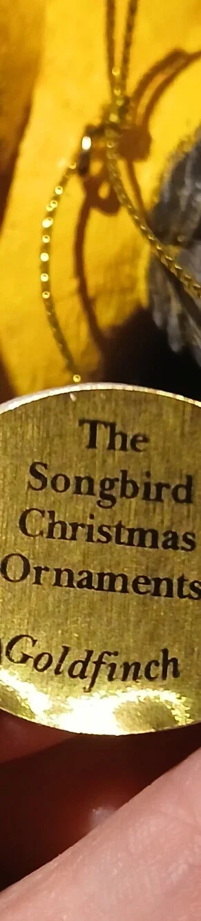 Danbury Mint Goldfinch Songbird Christmas Ornament